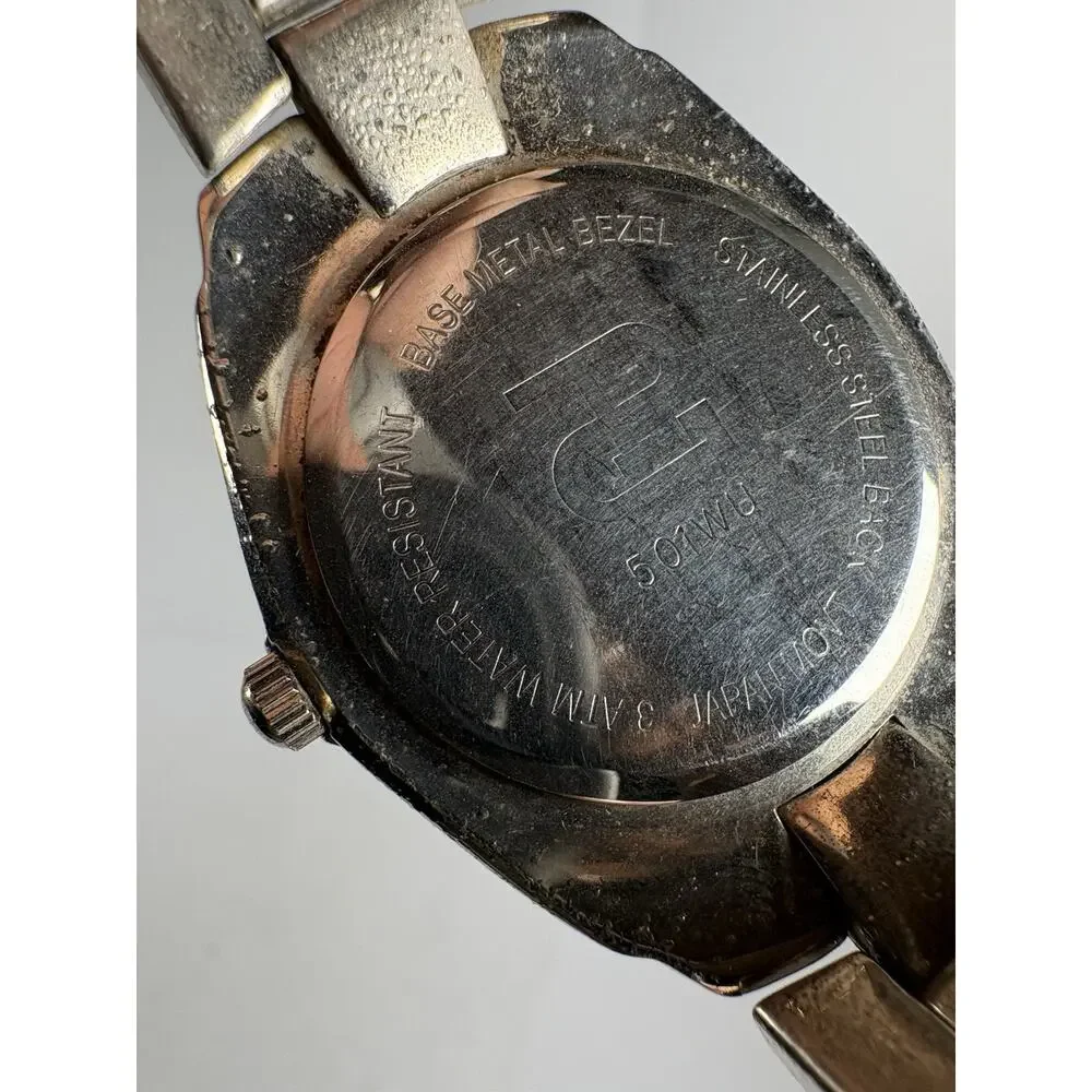 Paolo Gucci PAM Date Blue Dial Quartz Watch Japan Mens Untested
